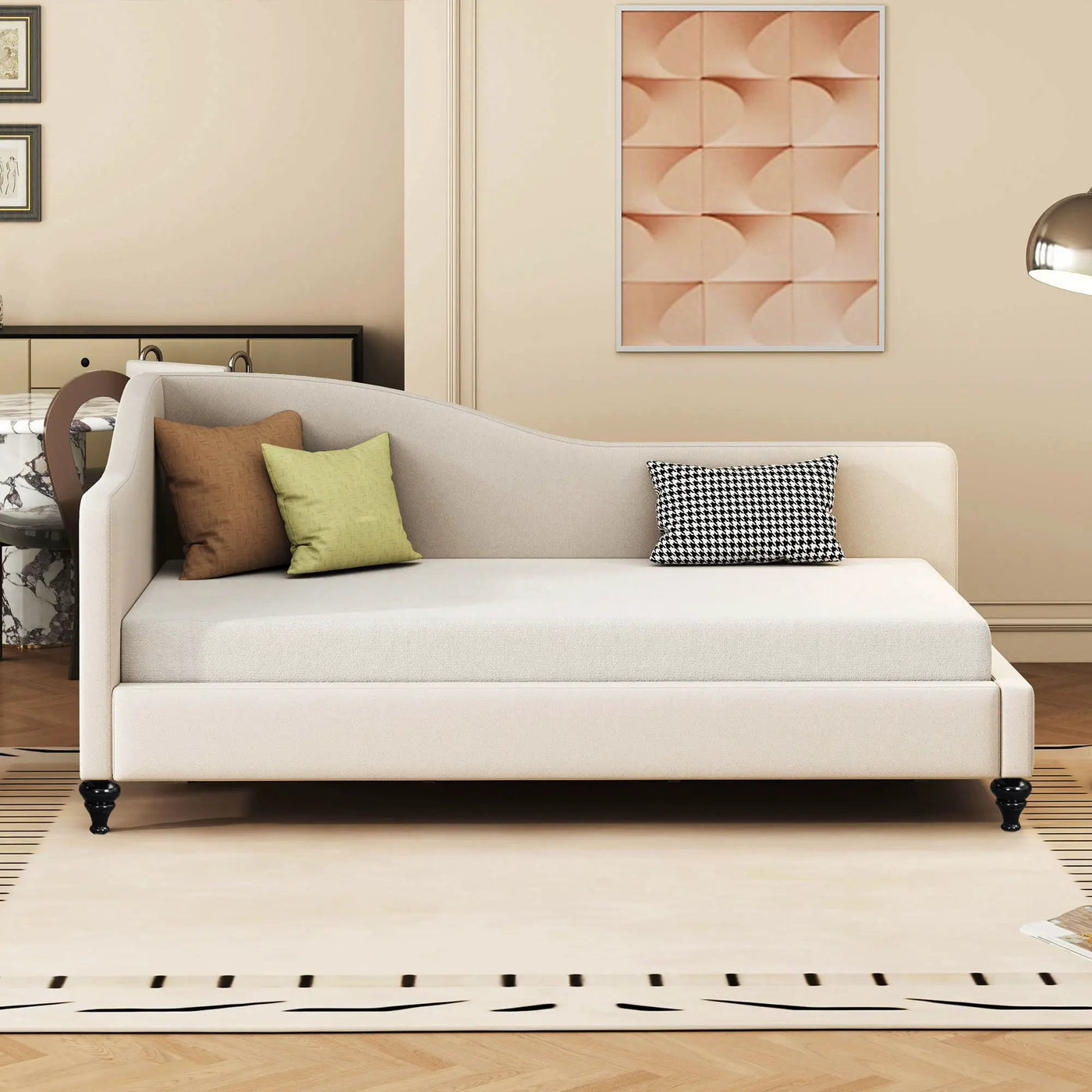 Modern L Shaped Daybed With Legs by Unique Piece Furniture