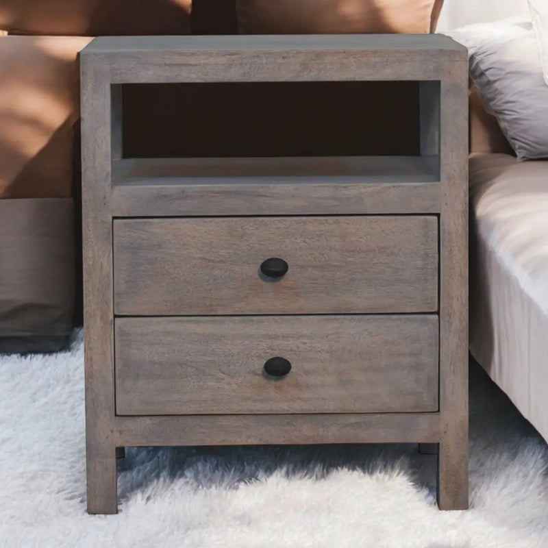Acid Wash 2-Drawer Open Bedside Table by HouseOfZazla