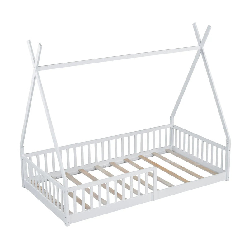 House Shaped Design Bed With Fence
