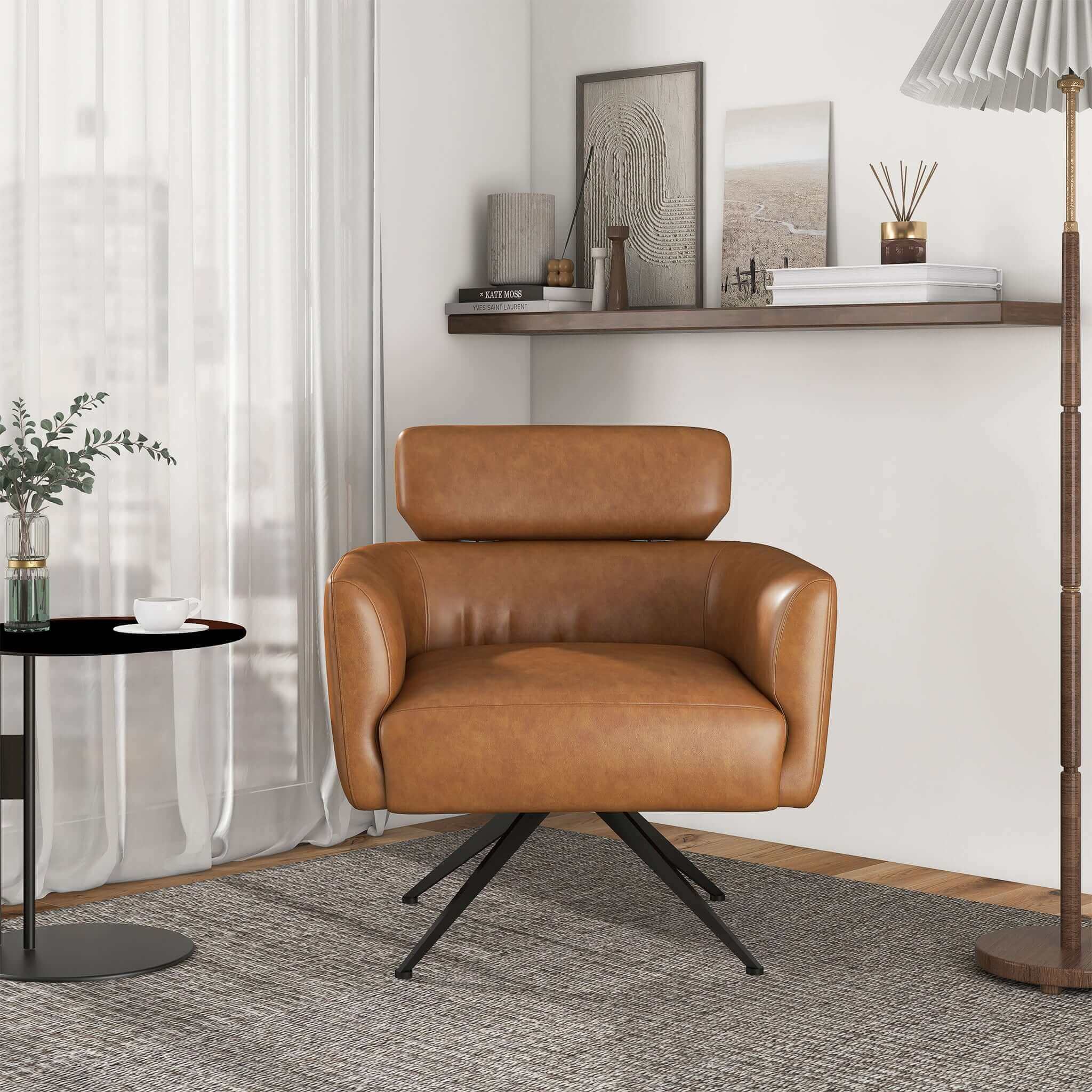 Camila Genuine Leather Lounge Chair by HouseOfZazla