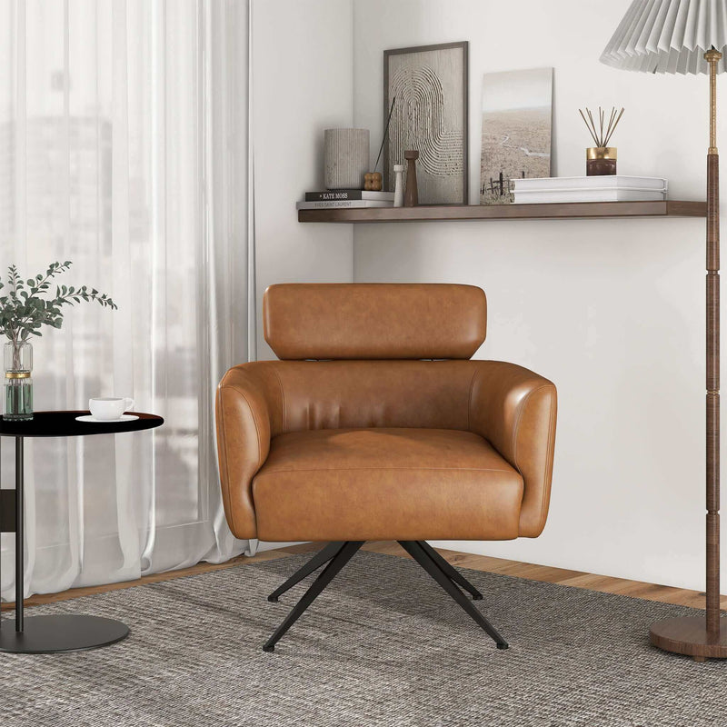 Camila Genuine Leather Lounge Chair by HouseOfZazla