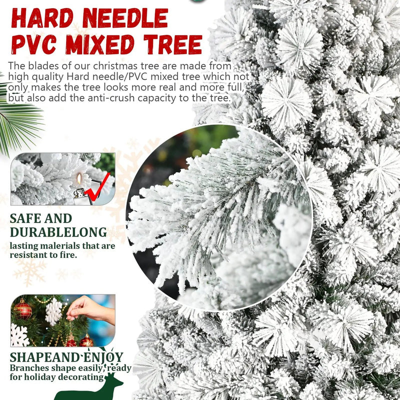 4FT Flocked Christmas Tree with 350 Tips by HouseOfZazla