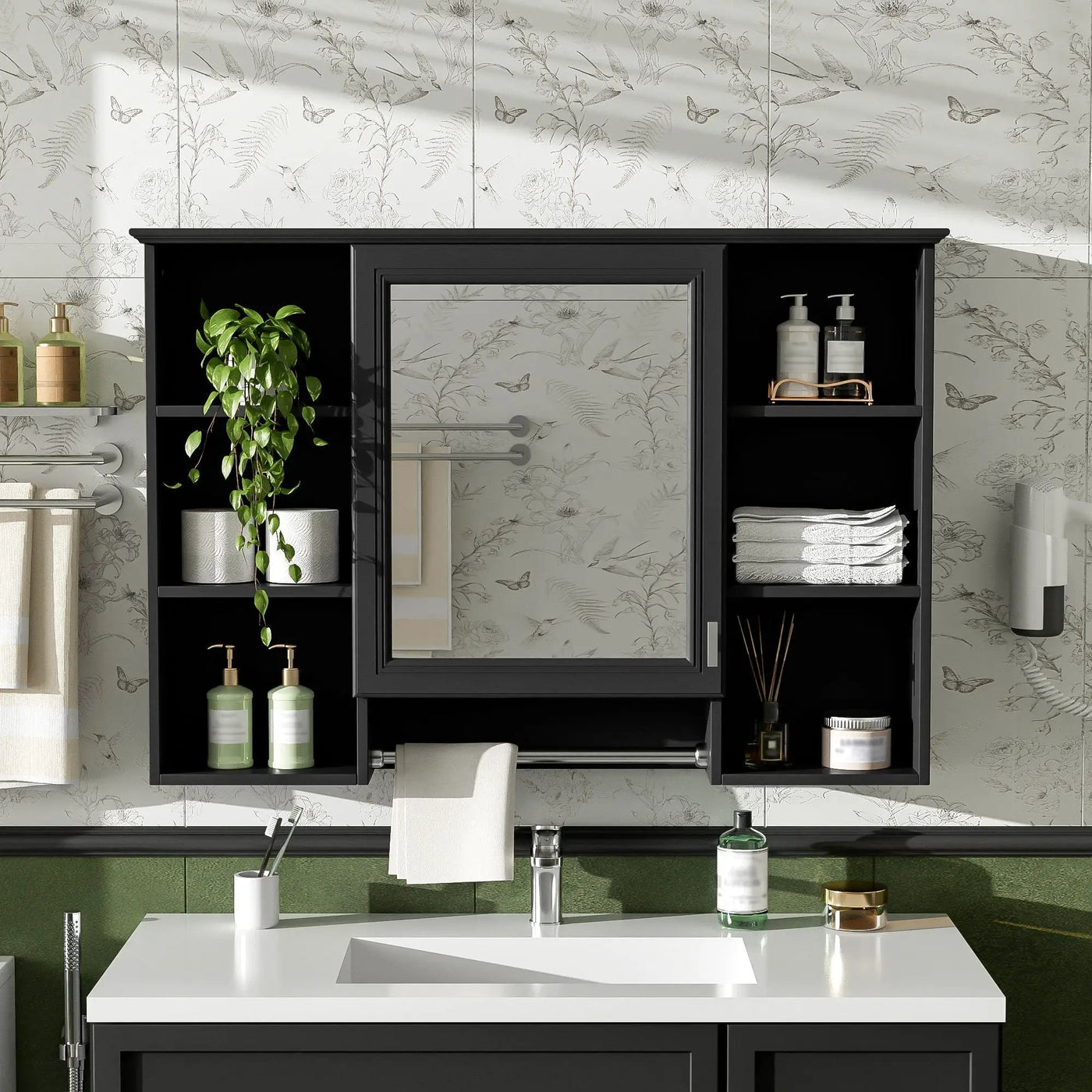 3 In 1 Modern Bathroom Mirror Cabinet With Adjustable Shelf by HouseOfZazla