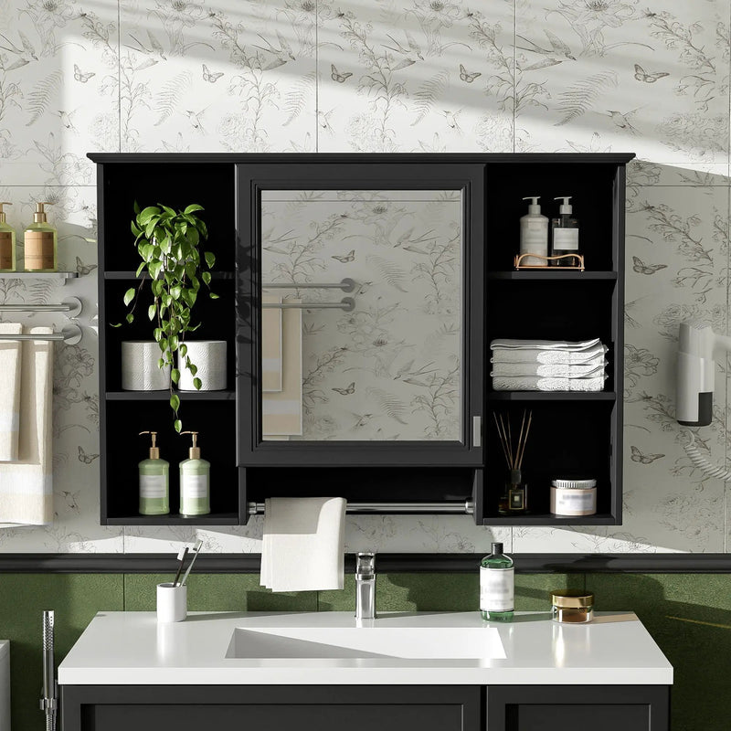 3 In 1 Modern Bathroom Mirror Cabinet With Adjustable Shelf by HouseOfZazla