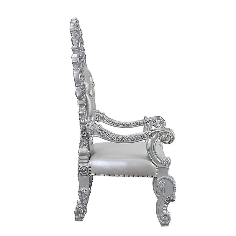 Valkyrie - Arm Chair (Set of 2) - Synthetic Leather & Antique Platinum by Unique Piece Furniture