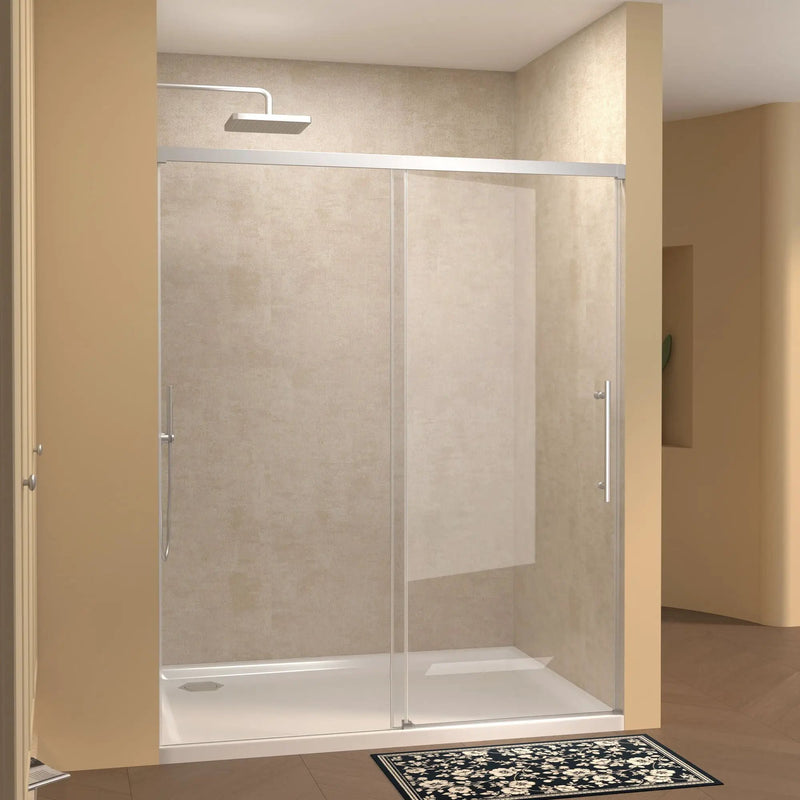 Frameless Single Sliding Shower Door With Handle