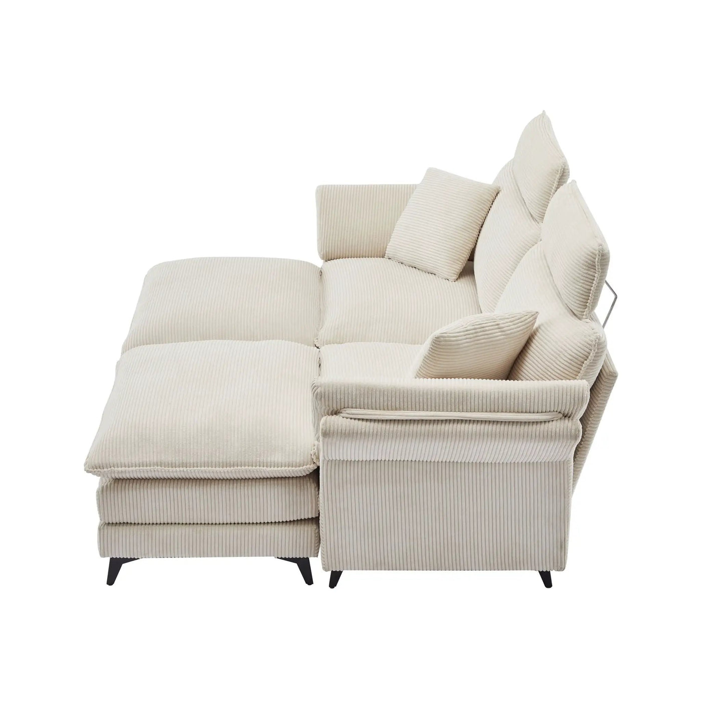 Modern Deep Seat Sectional Sofa With Ottoman by HouseOfZazla