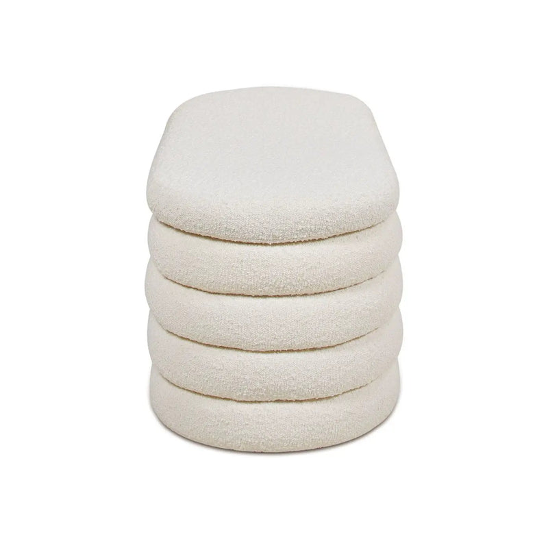 Fuji - Upholstered Oval Storage Bench by HouseOfZazla