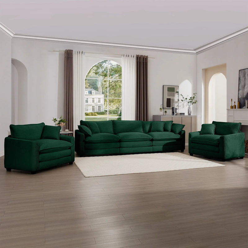Elegant Oversized Sectional Sofa Set With Deep Seats And Flexible Layout by Unique Piece Furniture