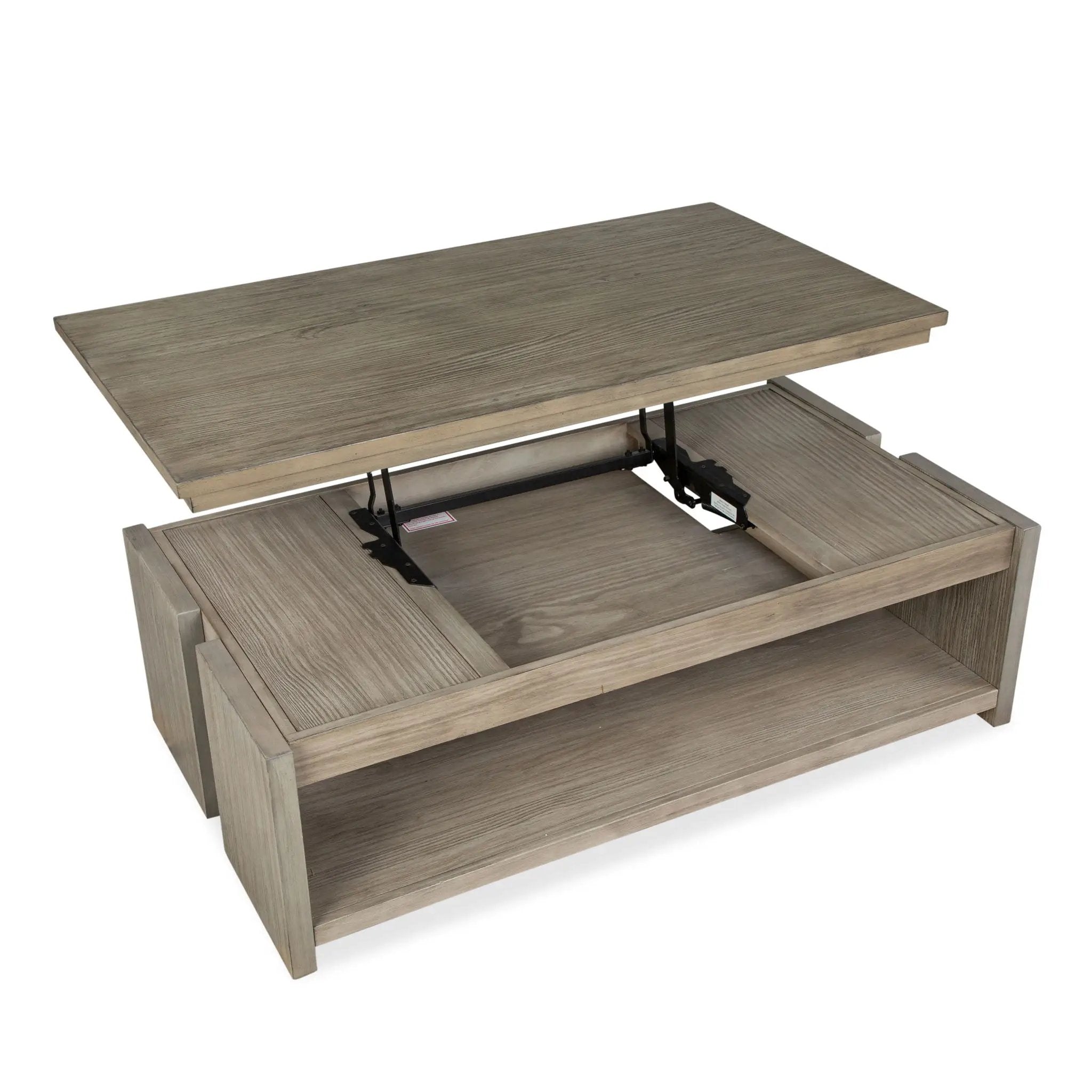 Conrad - Rectangular Lift Top Storage Cocktail Table With Casters - Stone Harbor Gray by Unique Piece Furniture