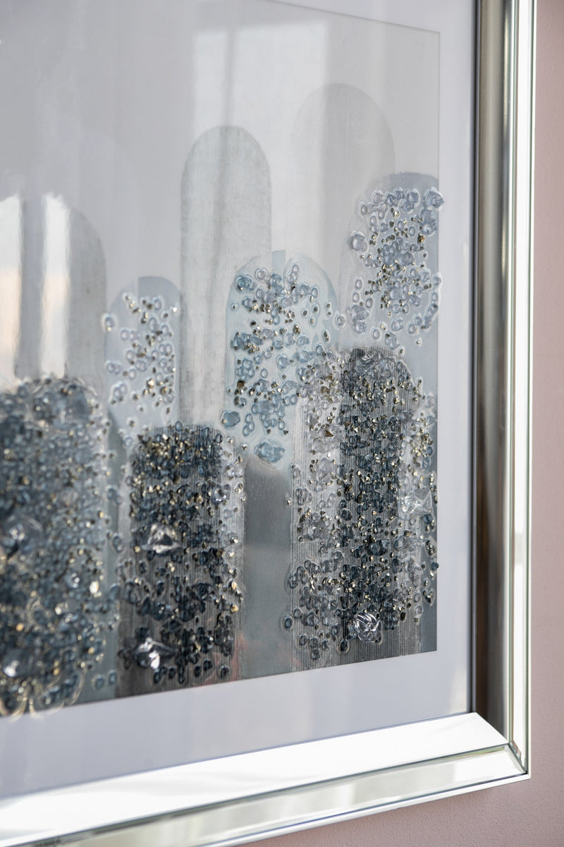 S/2 23.6x23.6' Kaiden Crystal Mirror Framed Wall Art by HouseOfZazla