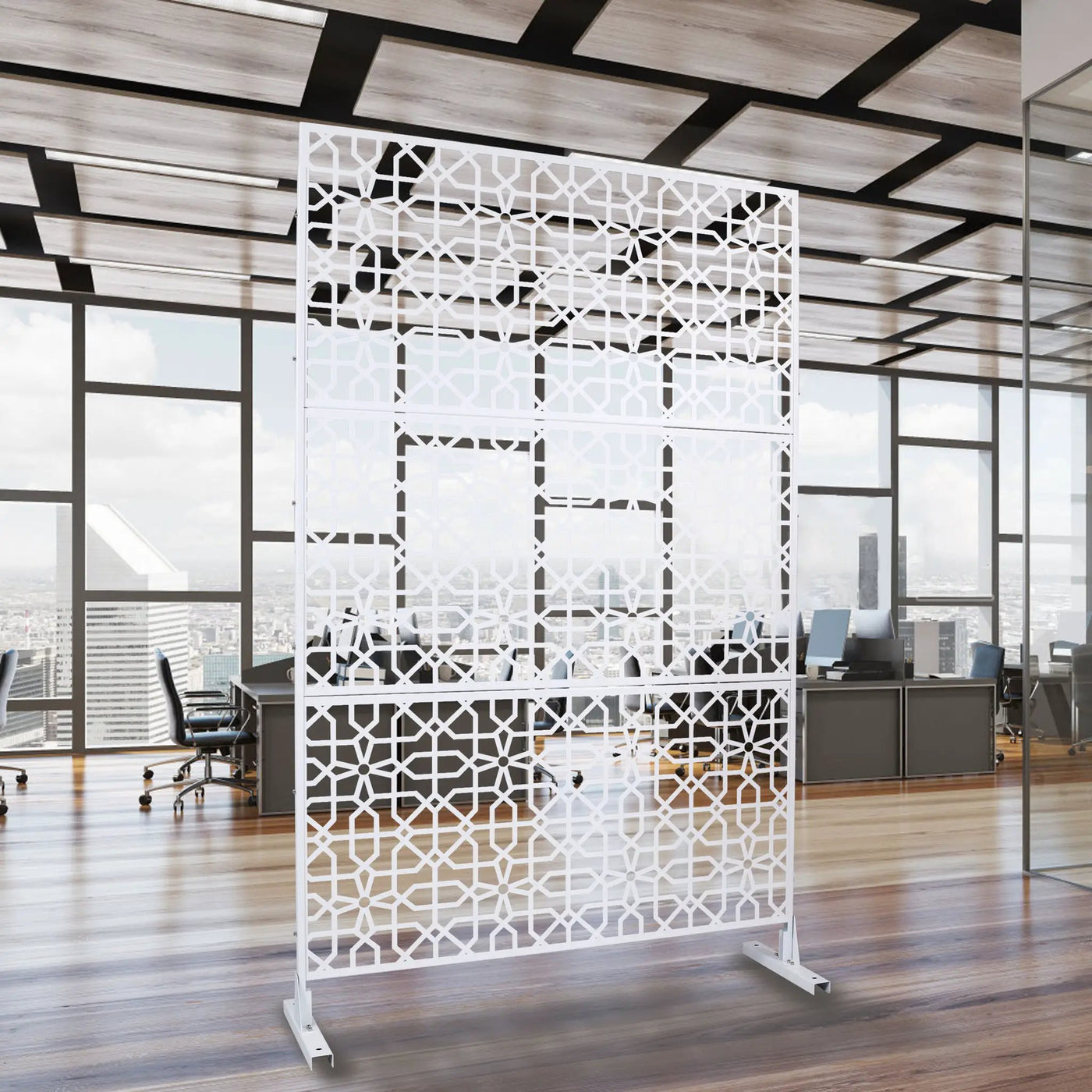 Outdoor & Indoor Metal Freestanding Decorative Privacy Screen by HouseOfZazla