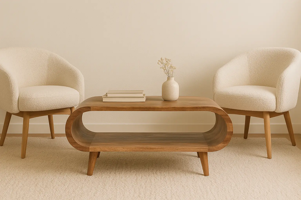 Amaya Nordic Style Oak-ish Coffee Table