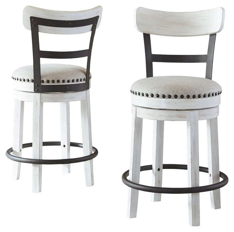 Valebeck - Full Back Swivel Stool by Unique Piece Furniture