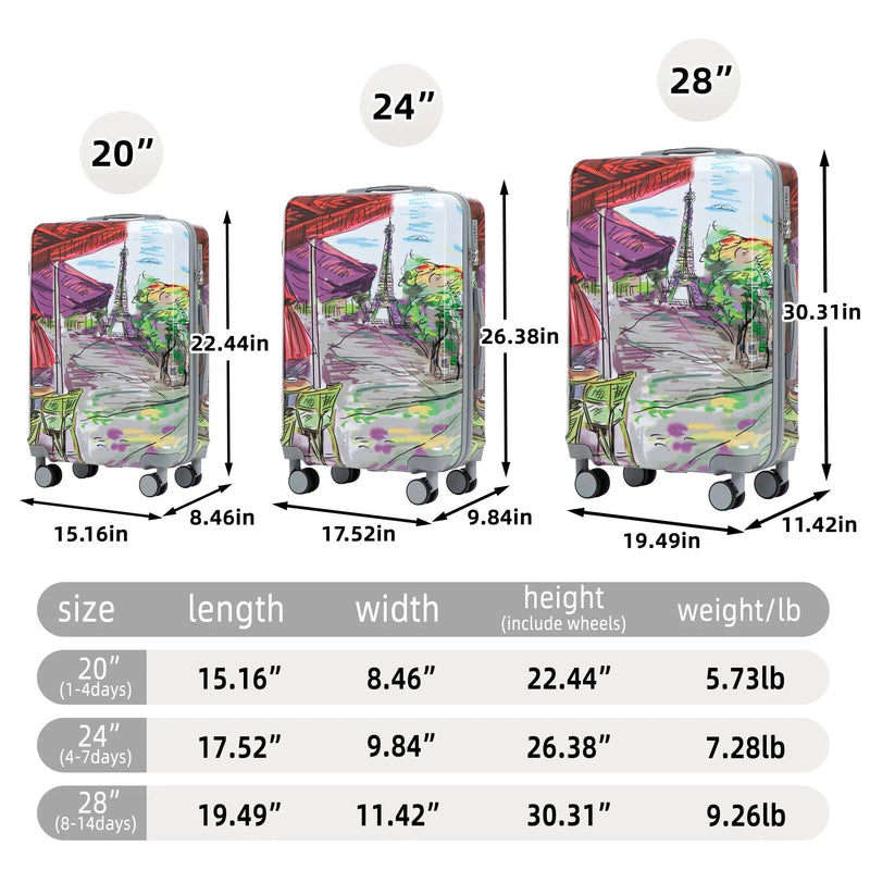 3-Piece PC Spinner Wheel Luggage Set by HouseOfZazla