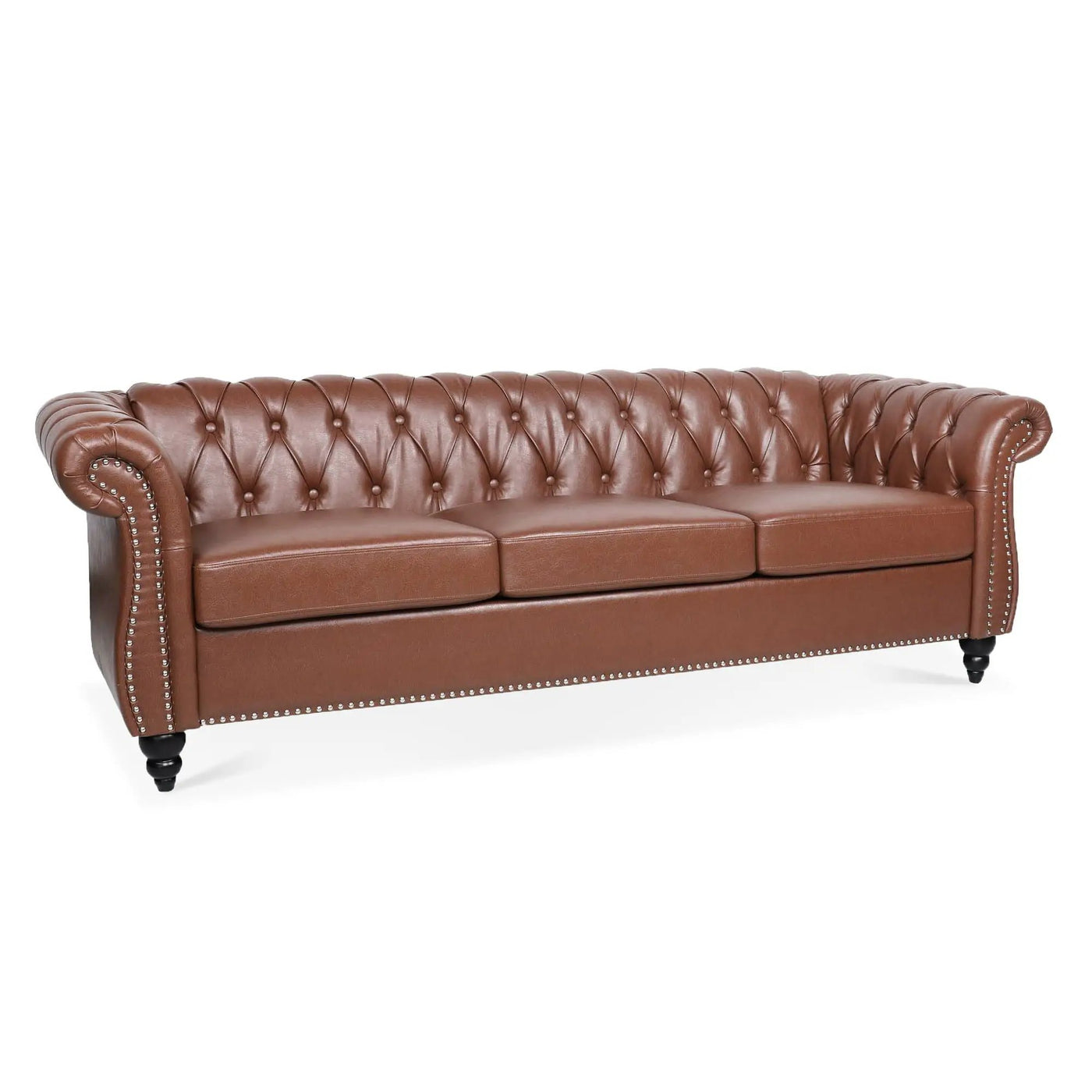 Rolled Arm Chesterfield 3 Seater Sofa by HouseOfZazla