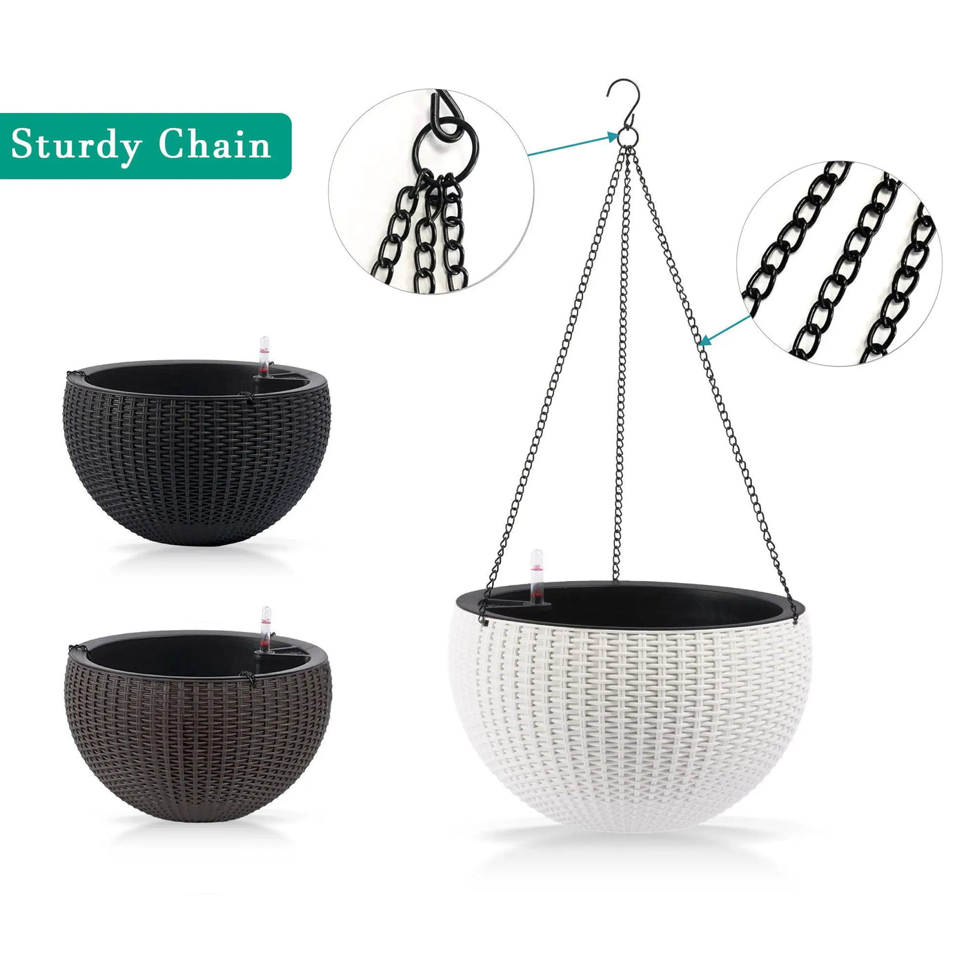 Self Watering Hanging Planter by HouseOfZazla