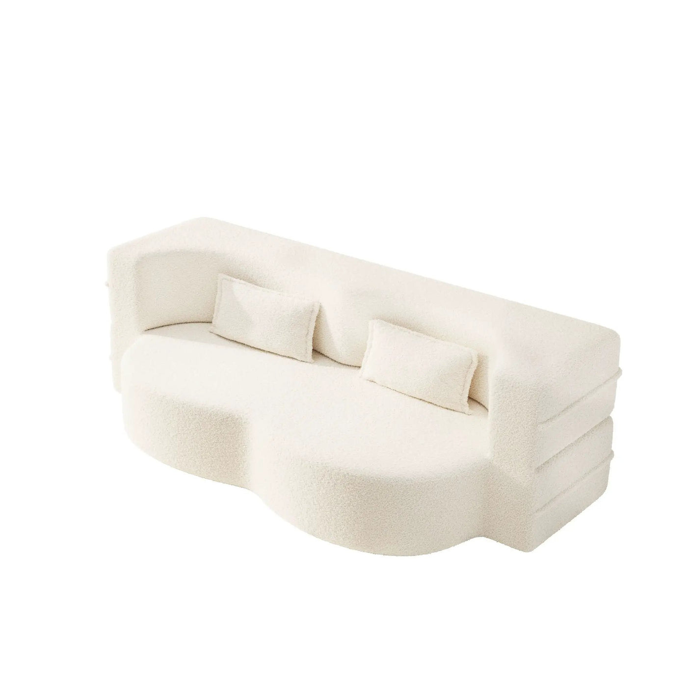 Modern Floor Sofa With 2 Pillows, Twin Size For Living Room by HouseOfZazla