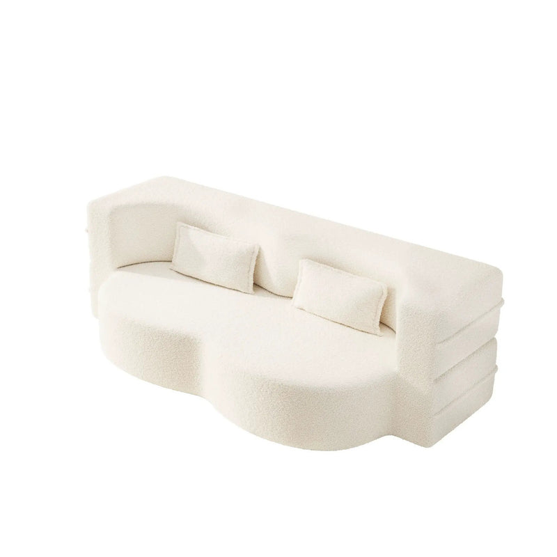 Modern Floor Sofa With 2 Pillows, Twin Size For Living Room by HouseOfZazla