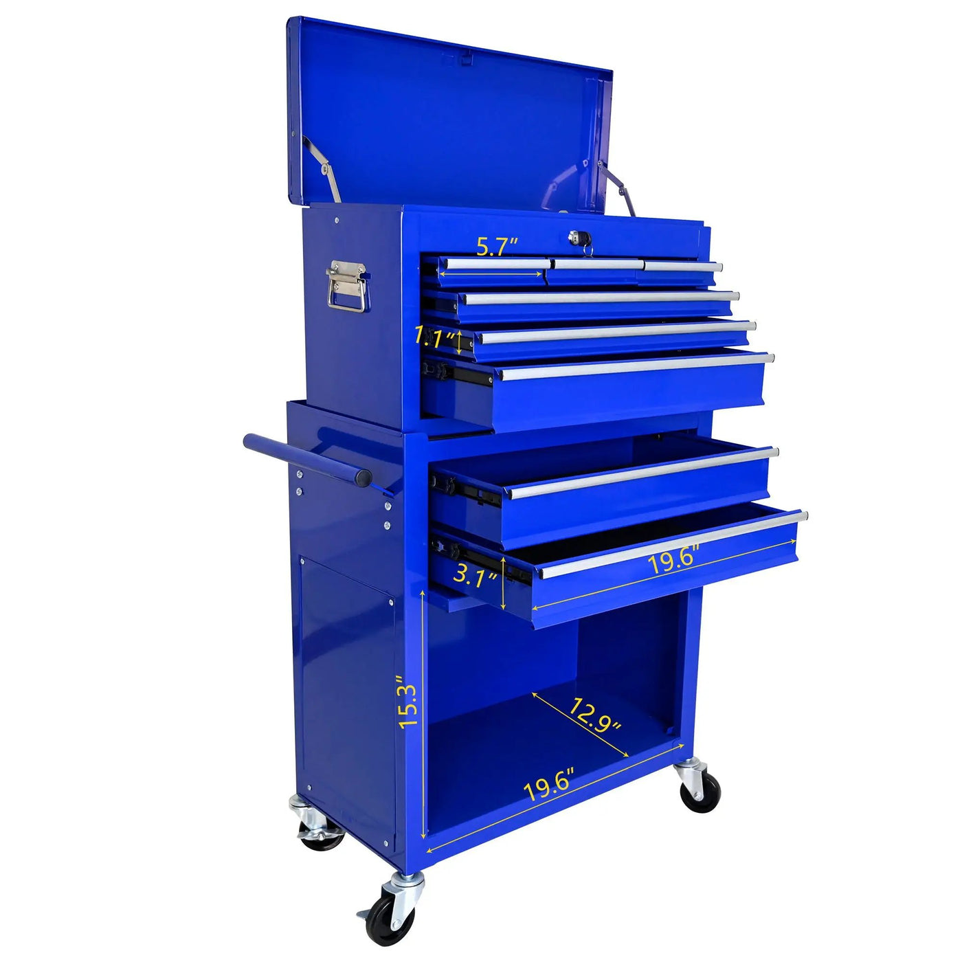 High Capacity Rolling Tool Chest With Wheels And Drawers, Storage Cabinet by HouseOfZazla