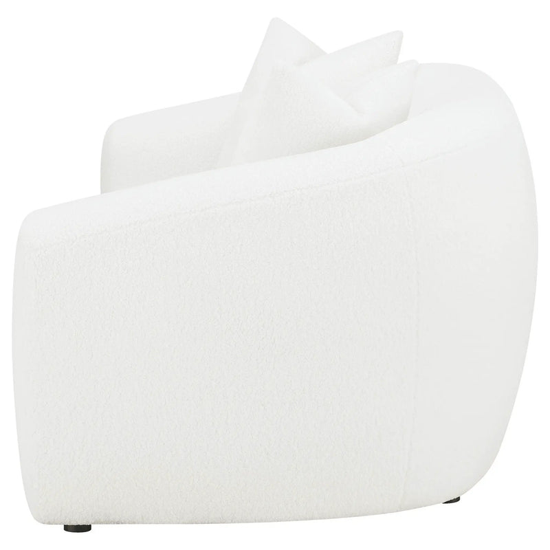 Isabella Faux Sheepskin Upholstered Loveseat Natural by Unique Piece Furniture