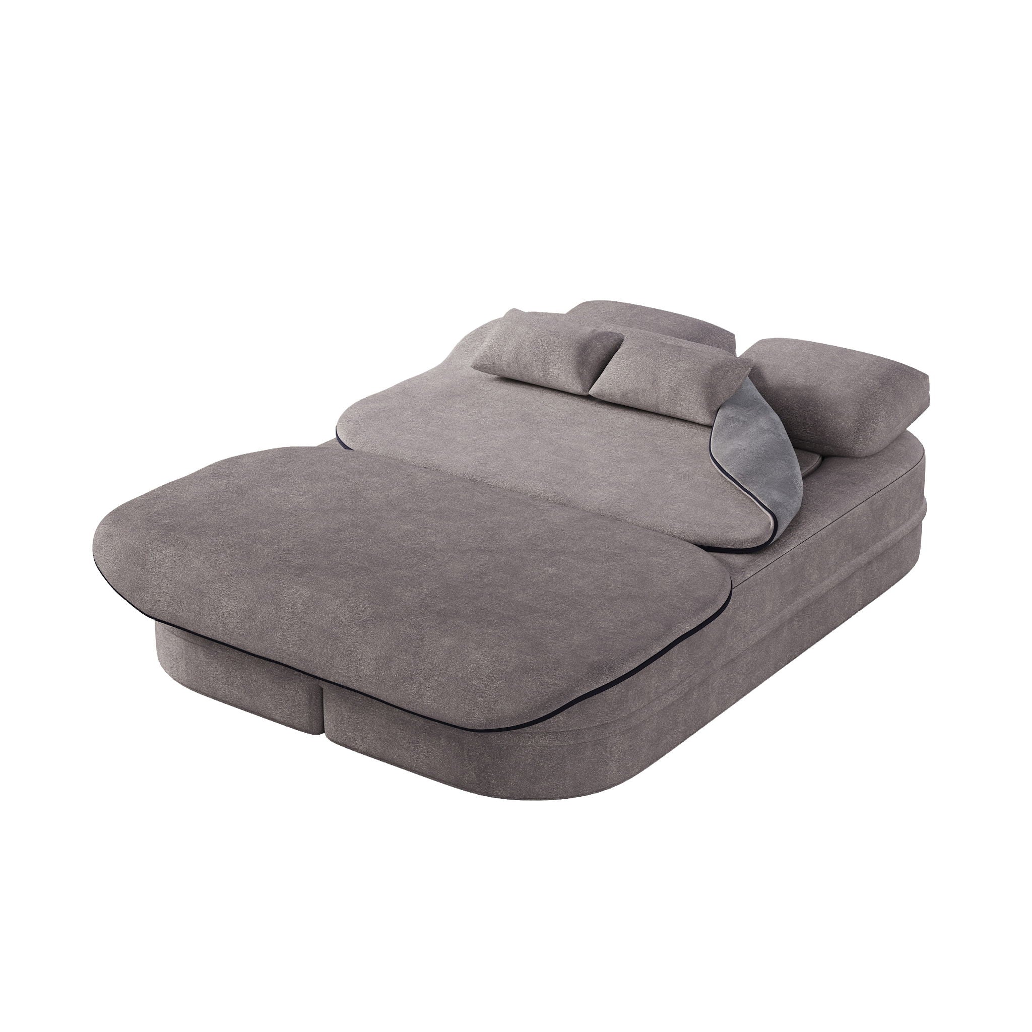 2 In 1 Foldable Sofa Bed With Multi Functional Blanket, Floor Lounge Sofa by HouseOfZazla