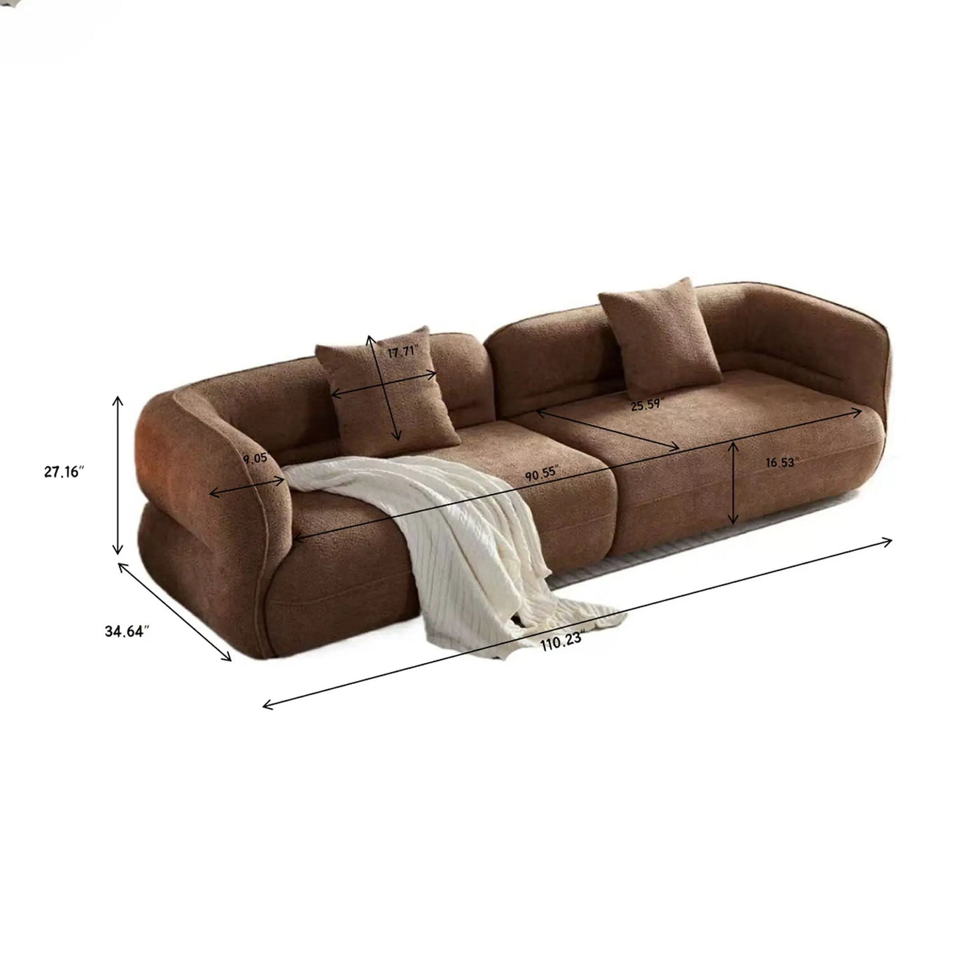 Sectional Sofa With Durable Fabric, Solid Wood Frame, And High Density Sponge Fill by Unique Piece Furniture