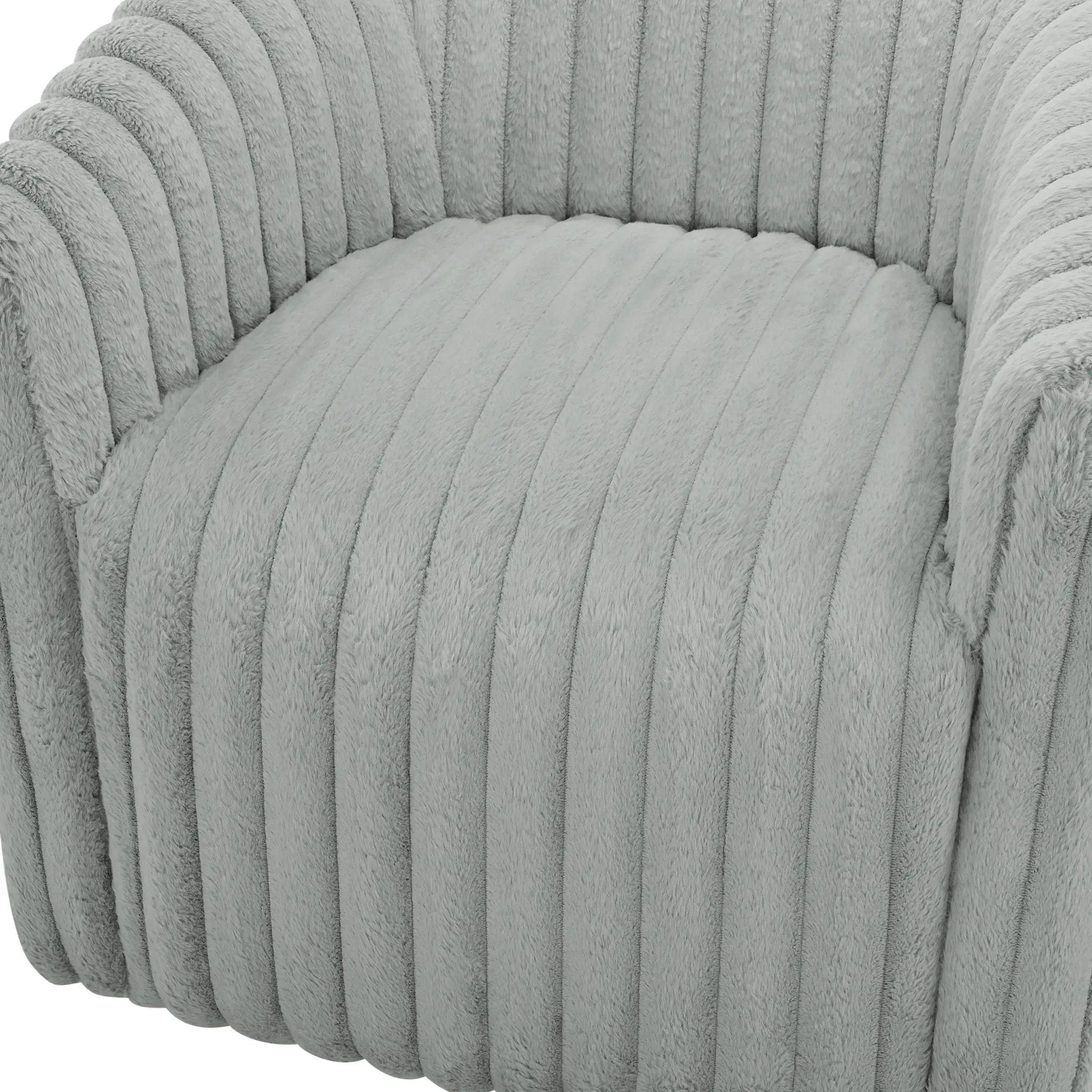 Alexa - Barrel Swivel Chair - Gray by HouseOfZazla