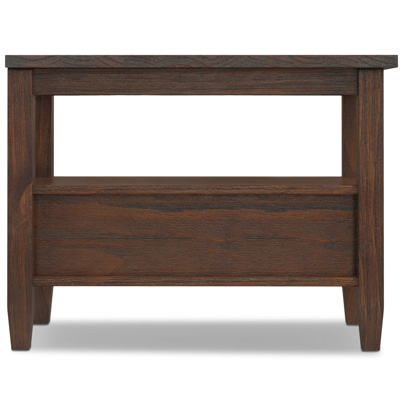 Warm Shaker - Narrow Side Table - Distressed Charcoal Brown by HouseOfZazla