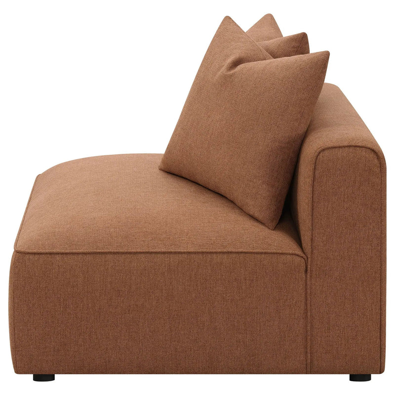 Jennifer Upholstered Armless Chair Terracotta by Unique Piece Furniture
