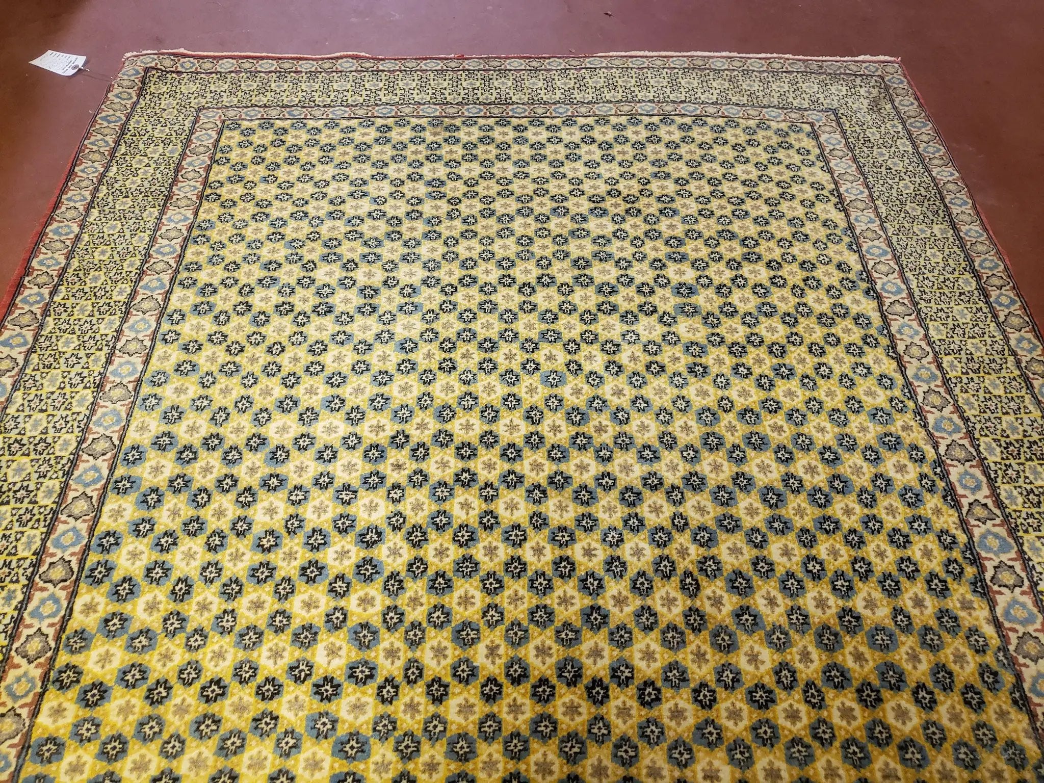 5x7 Authentic Handmade Rug Star Of David Wool Rug Green Rug Gold Rug 4x6 Rug by Jewel Rugs