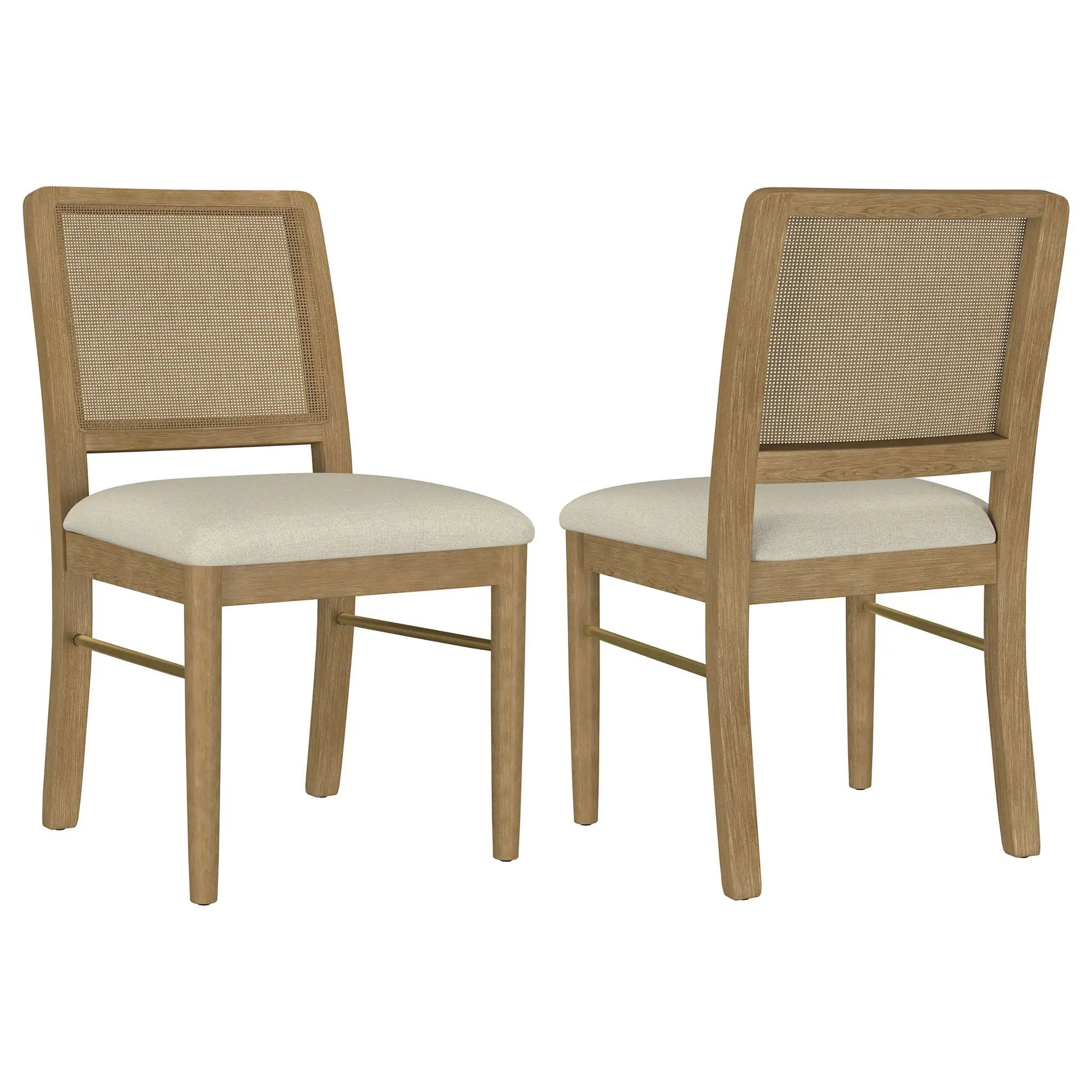 Arini Rattan Cane Dining Side Chair Sand Wash (Set of 2) by Unique Piece Furniture