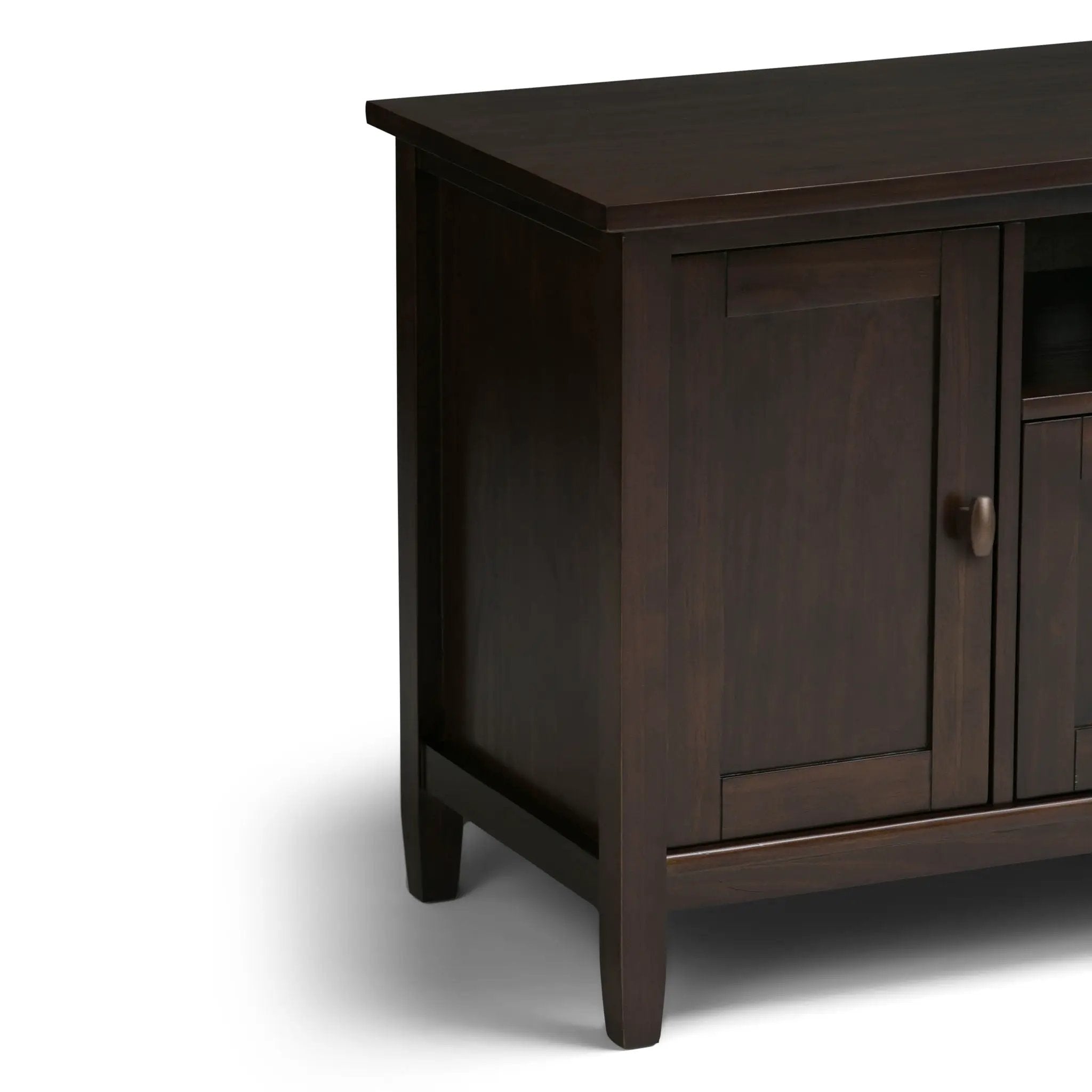 Warm Shaker - TV Media Stand Handcrafted - Tobacco Brown by Unique Piece Furniture