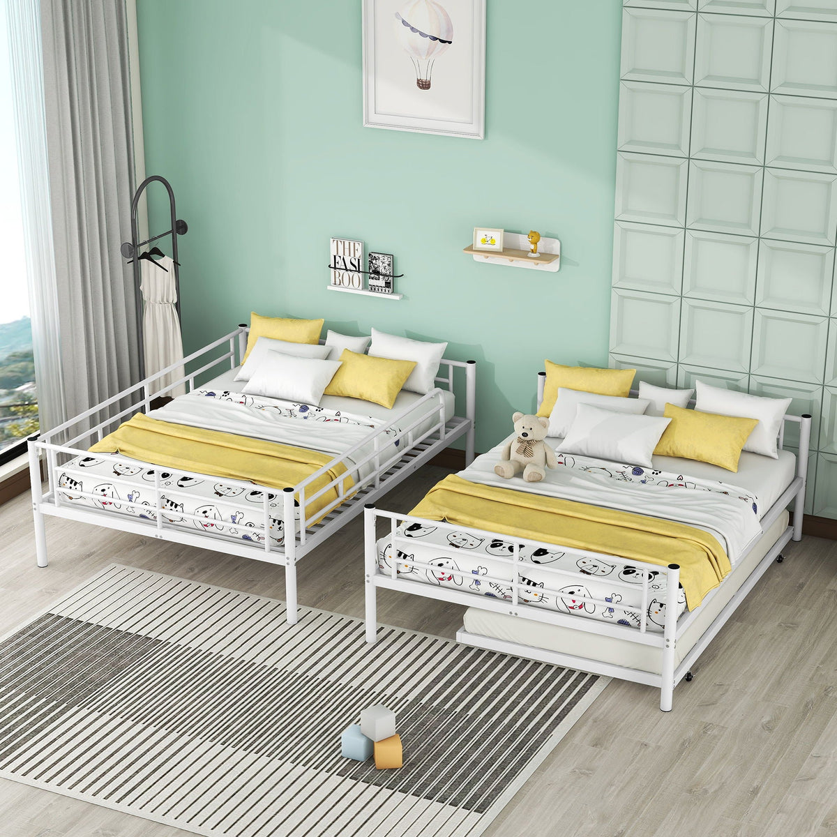 Steel Construction Bunk Bed with Convertible Design - Multiple Colors, photo 23 of 40
