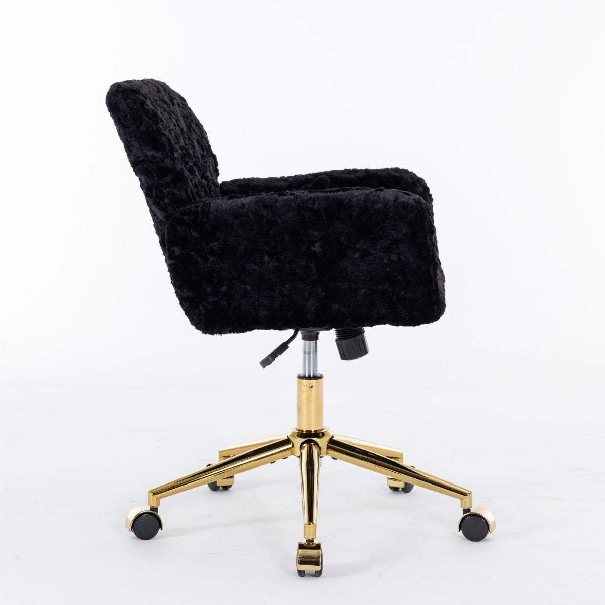 Artificial Rabbit Hair Office Chair with Metal Base - Swivel, Adjustable Height, photo 25 of 40