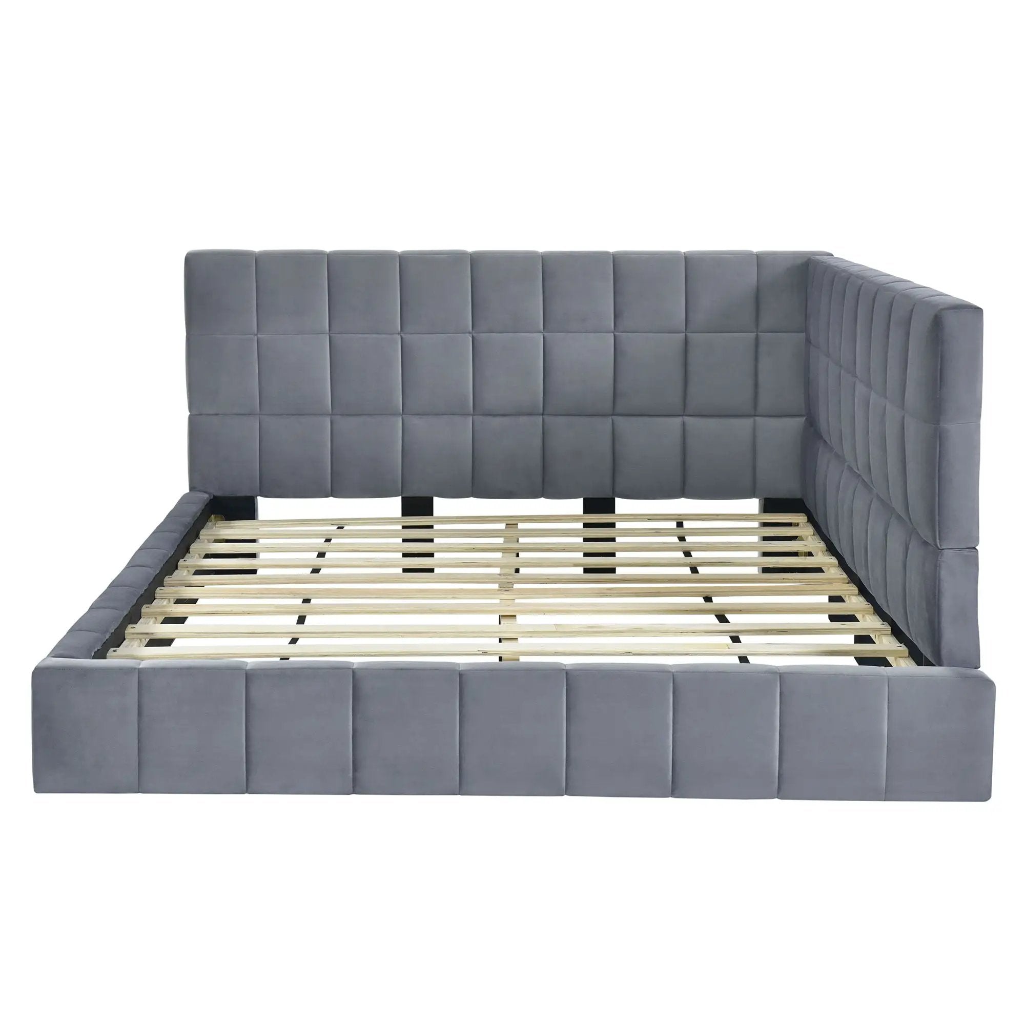 Full Size Upholstered Classic Daybed / Sofa Bed Frame, Elegant Design - Gray by Unique Piece Furniture