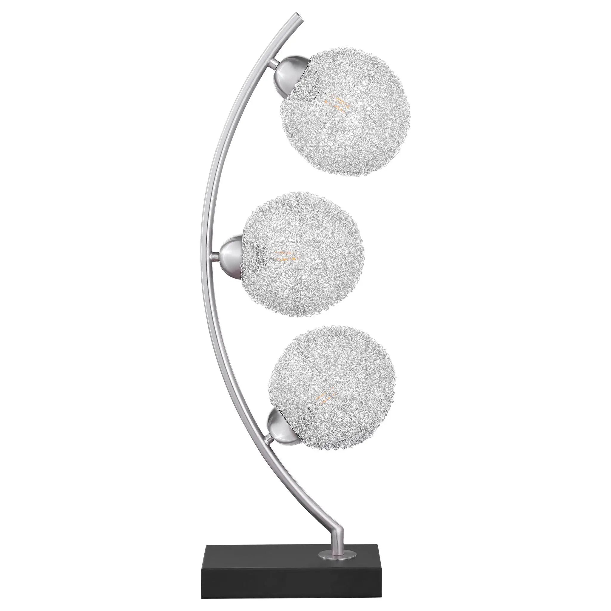 Claudia 30-inch Woven Spherical Metal Table Lamp Black by Unique Piece Furniture