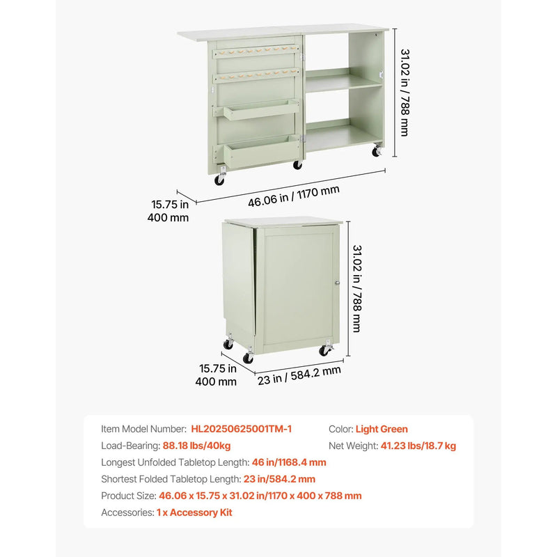 Folding Sewing Table: Multipurpose Craft Station by HouseOfZazla