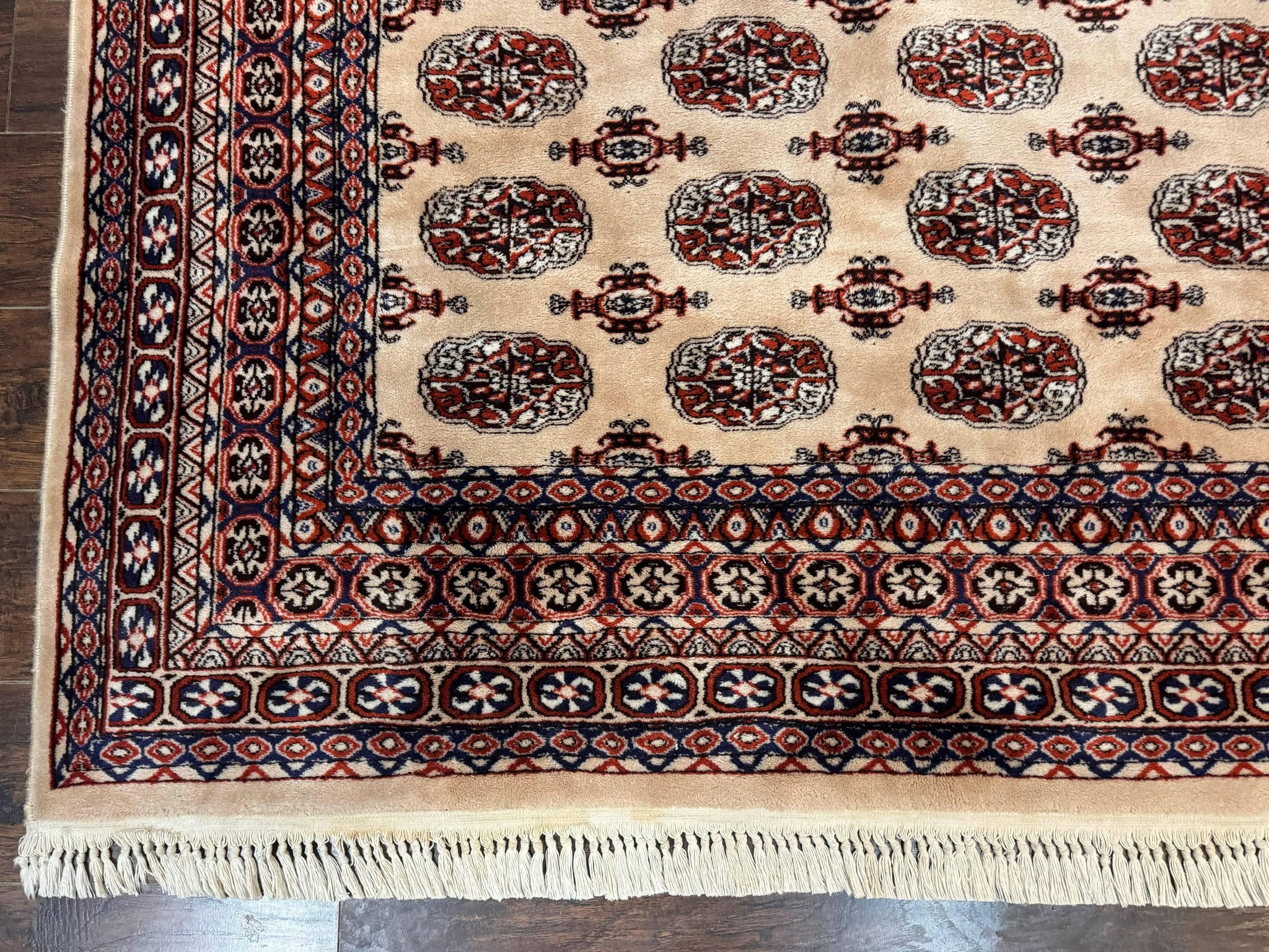 Karastan Rug 8.2 x 11.6 Beige Bokhara, Wool Pile, Vintage Discontinued Karastan Area Rug, Belgium Power Loomed Rug by Jewel Rugs