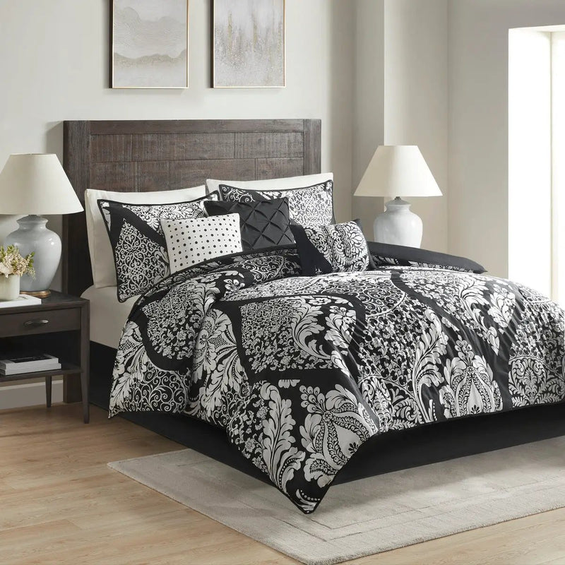 7 Piece Cotton Printed Comforter Set by HouseOfZazla