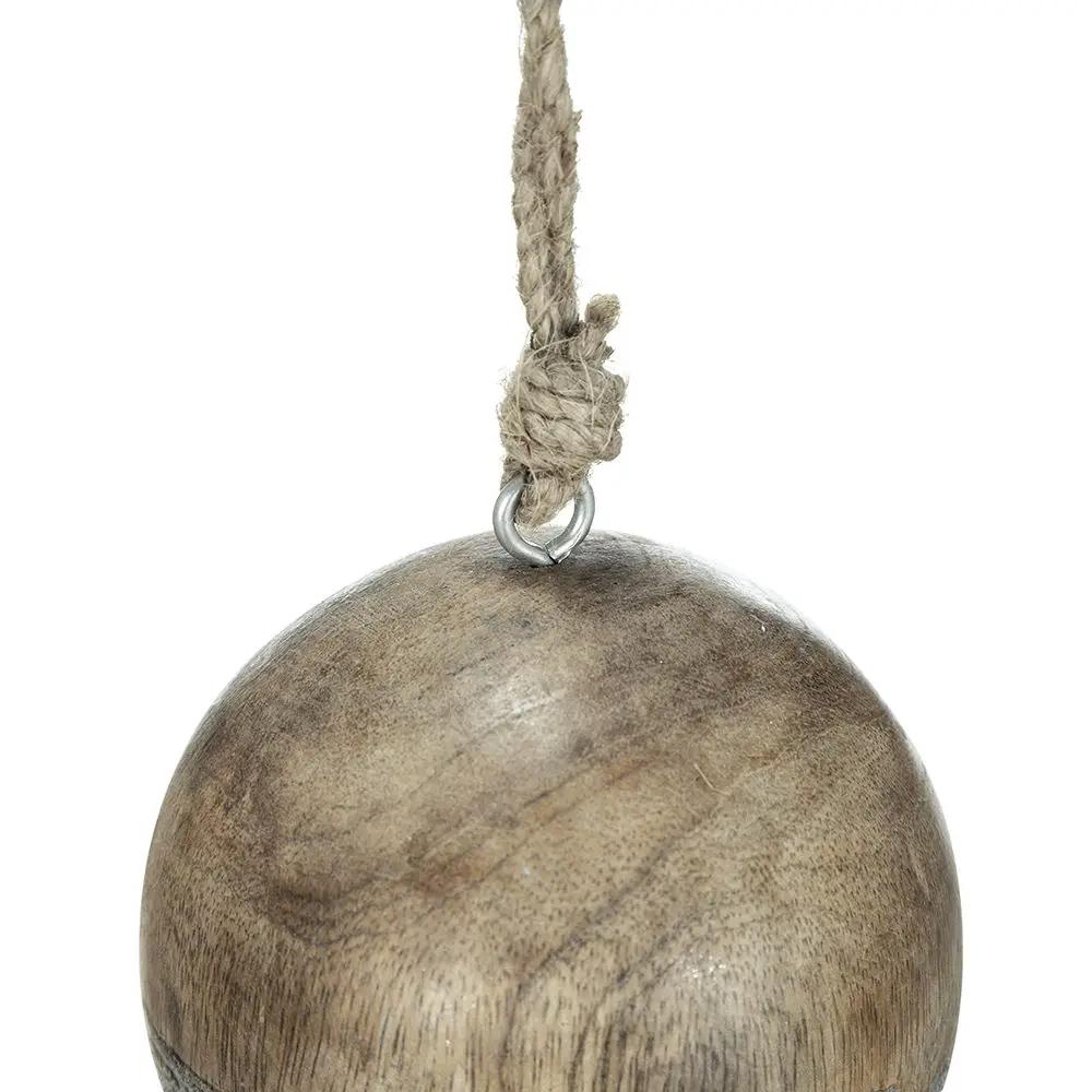 Christmas Ball Ornaments, Wood Decorative Hanging Ball Christmas Tree Ornaments For Holiday Party Decorations by HouseOfZazla