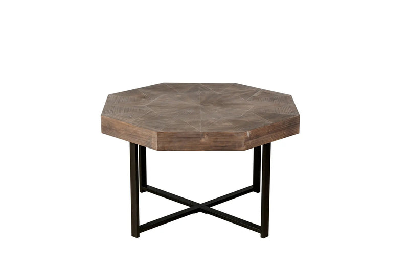 Wood Octagonal Vintage Patchwork Coffee Table by HouseOfZazla