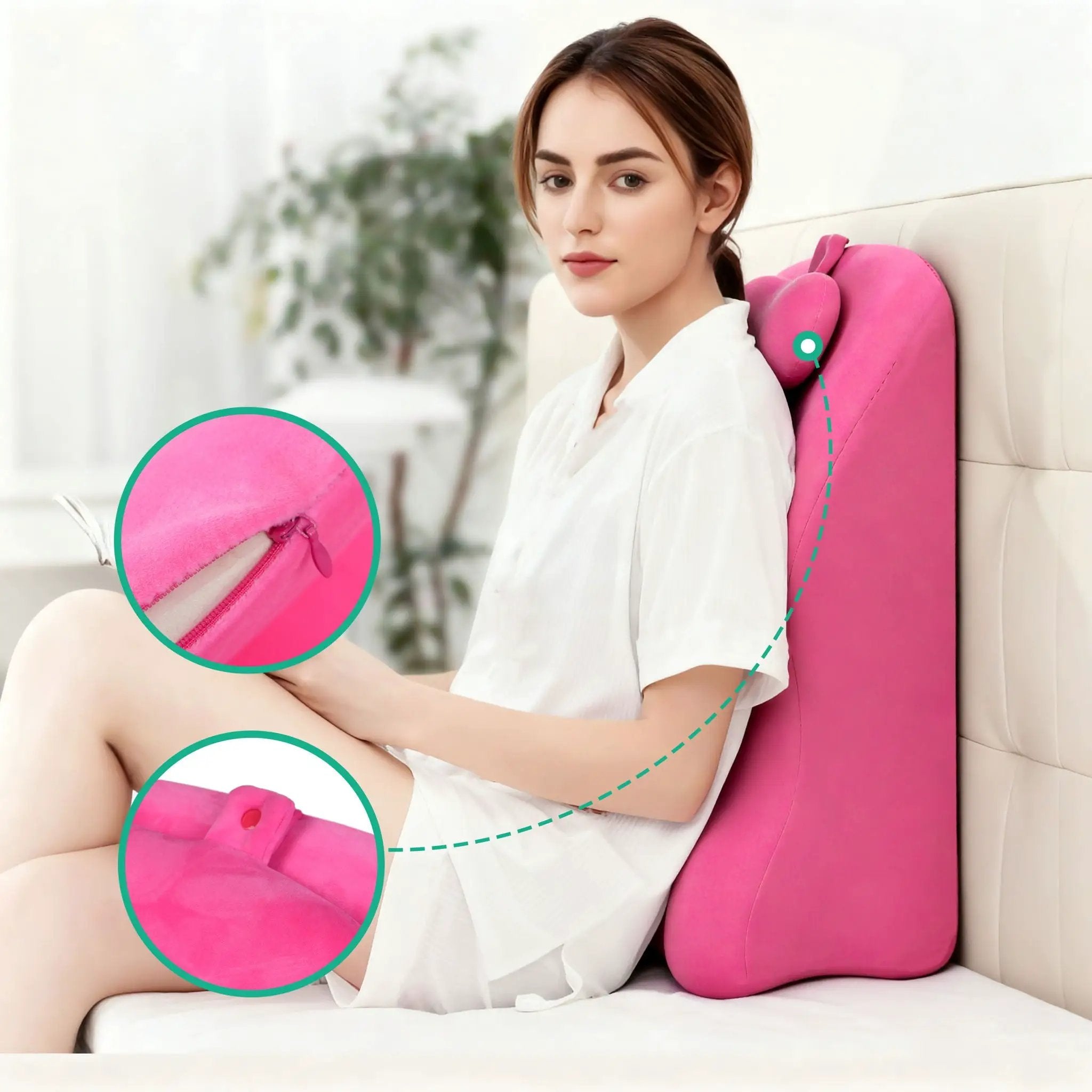 Ergonomic Spinal Posture Support Bed Pillow by Unique Piece Furniture