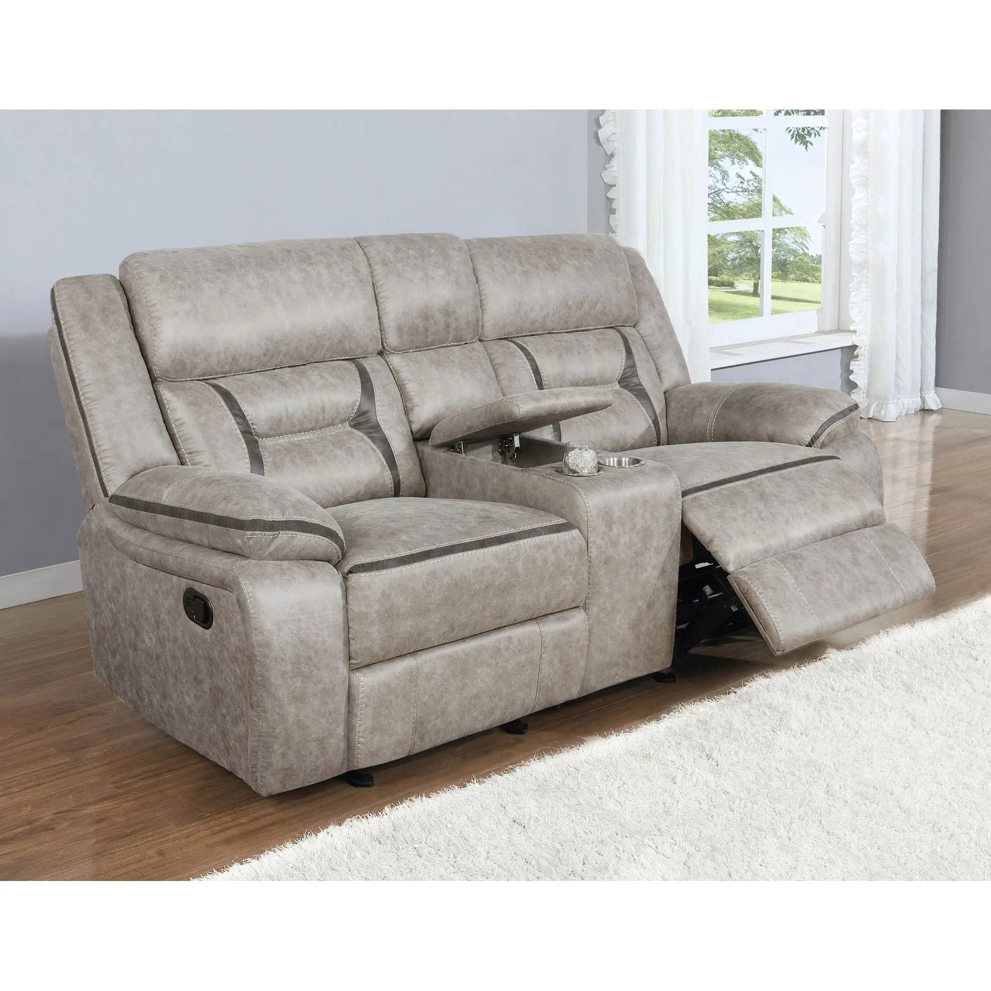Brazelton - Glider Loveseat With Console by HouseOfZazla