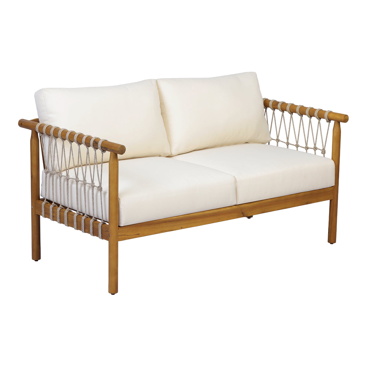 Teak Finish Acacia Wood Patio Seating, photo 6 of 10