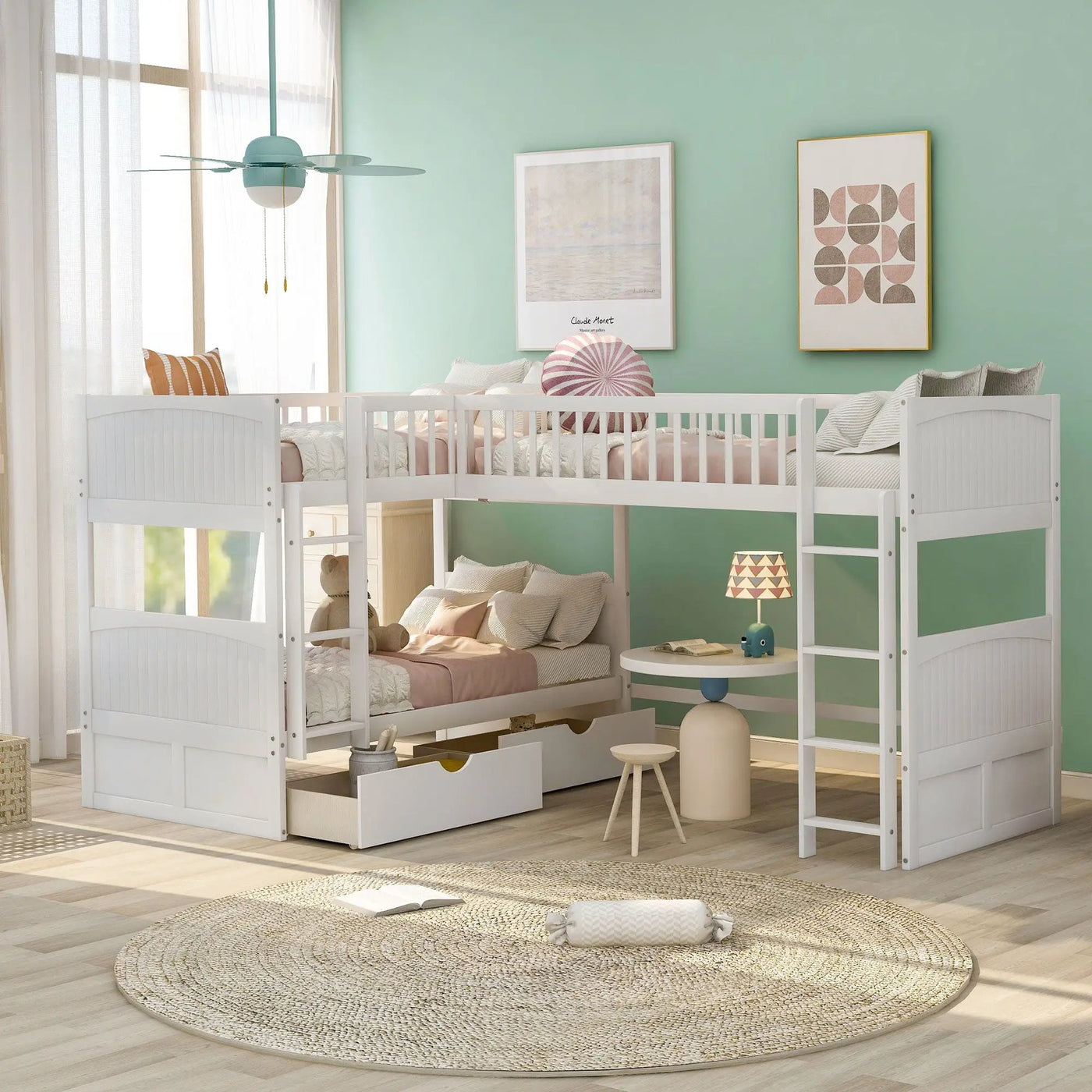 Bunk Bed With Loft And 2 Drawers by HouseOfZazla