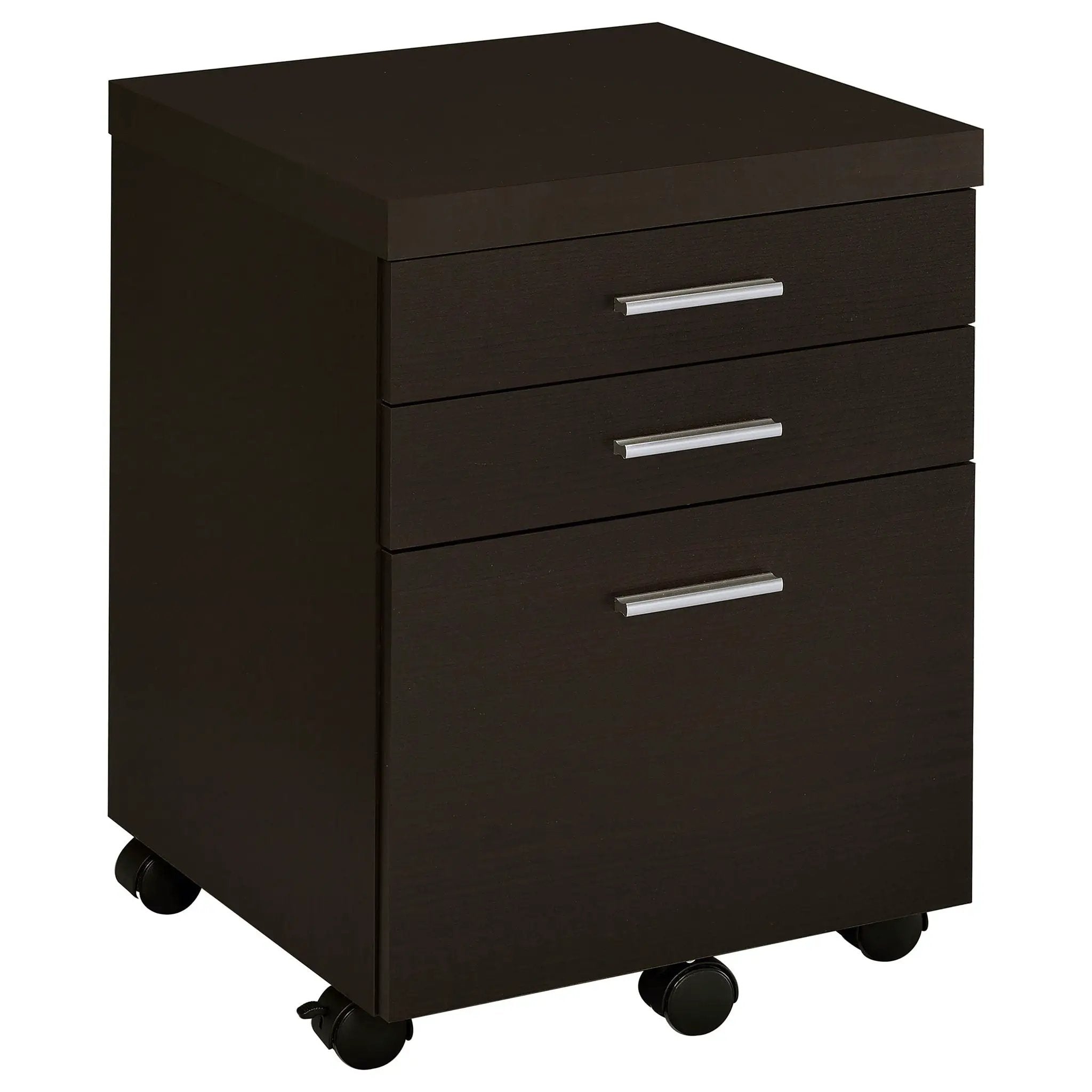3 Drawer File Cabinet? Compact Office Storage For Home - Brown by HouseOfZazla