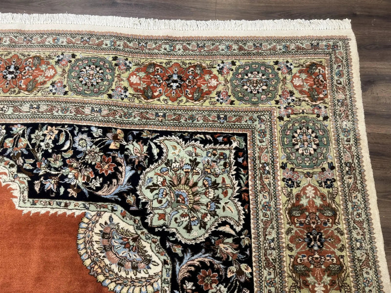Persian Rug 11x13, Semi Open Field, Soft Wool Pile, Vintage Persian Carpet, Persian Tabriz Tabatabai by Jewel Rugs