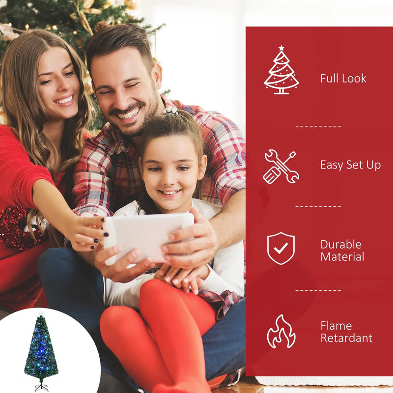 HOMCOM 6' Tall Douglas Fir Pre-Lit Artificial Christmas Tree by HouseOfZazla