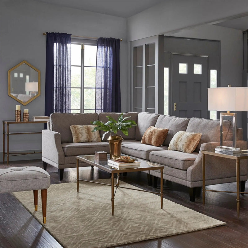 Metal Rectangle Coffee Table With Tempered Glass Top - Bronze by Unique Piece Furniture